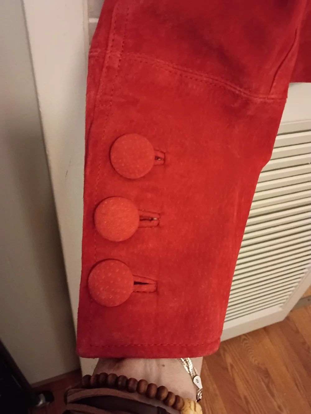 Wilsons Leather Red Suede Notch Collar Blazer - Picture 4 of 7